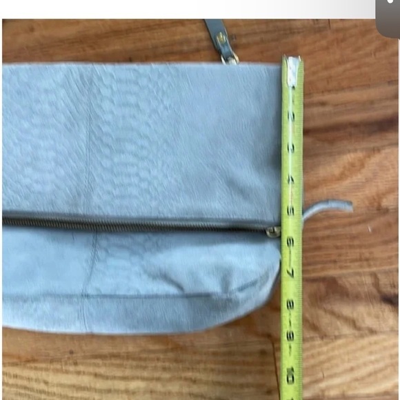Topshop Suede Clutch/Crossbody.   Grey excellent condition. - Picture 9 of 9
